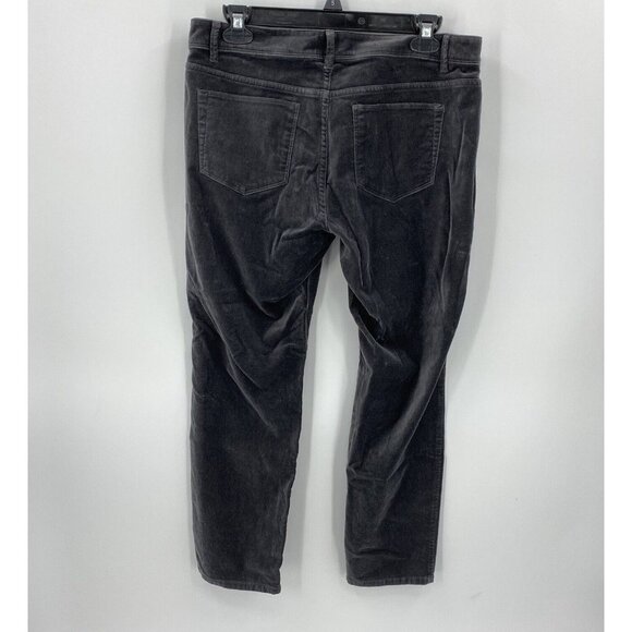 J Jill Charcoal Gray Velvet Velour Pants Jeans Stretch Taper Womens 8 Petite - Picture 2 of 4